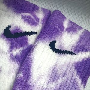 Purple Tie Dyed Nike Socks